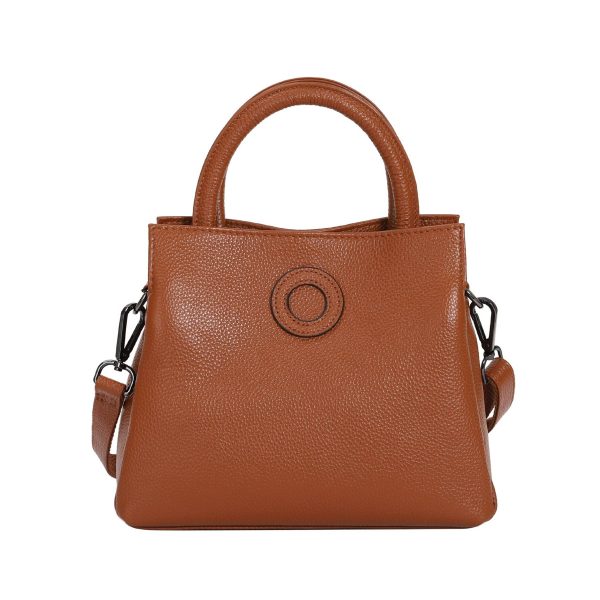 Genuine Leather large capacity stylish Bucket tote bag - Image 2