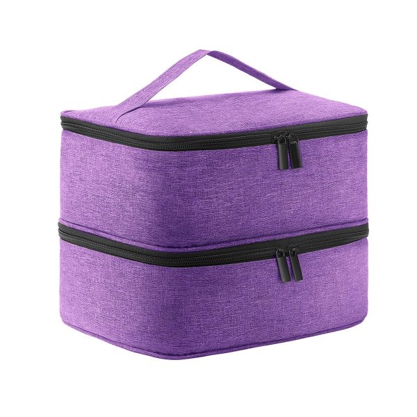 Oxford Double Layer Nail Polish Storage Makeup Bag - Image 2