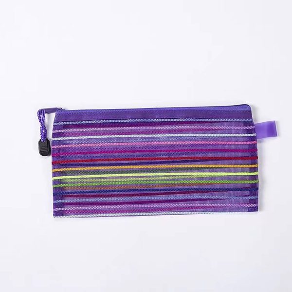 Multicolor Mesh Stationery Storage Bag for Students - Image 5