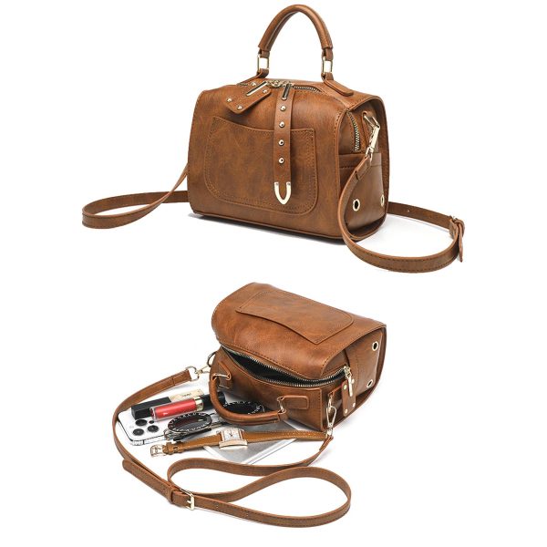 Pu Leather rivet Crossbody Bag for Women Offers Zipper - Image 4