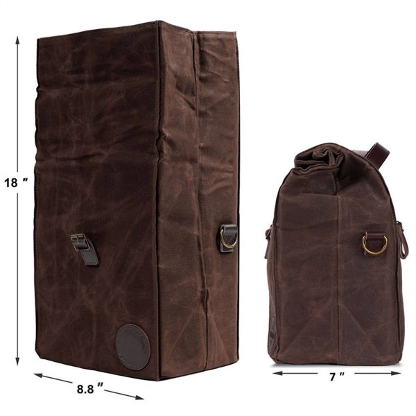 Insulated Waxed Canvas Lunch Bag - Image 4