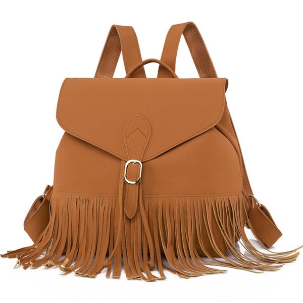 Tassel PU Leather Backpack for Women - Image 3