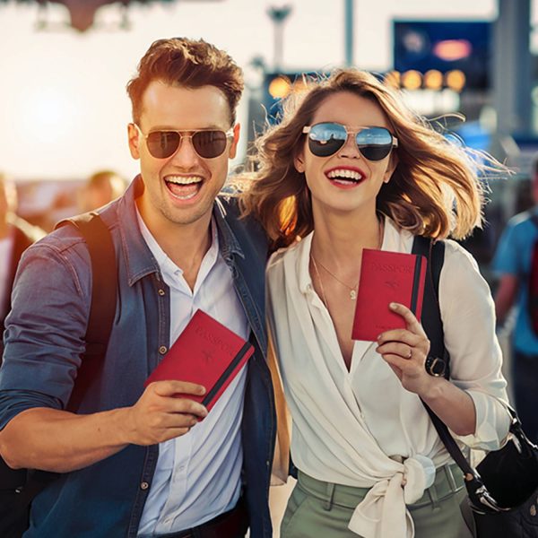 Stylish Pu Leather Rfid Travel Passport Holder - Image 9