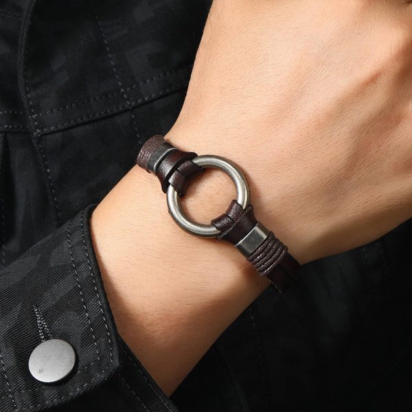 PU Simple and versatile multi-layered braided bracelet - Image 4