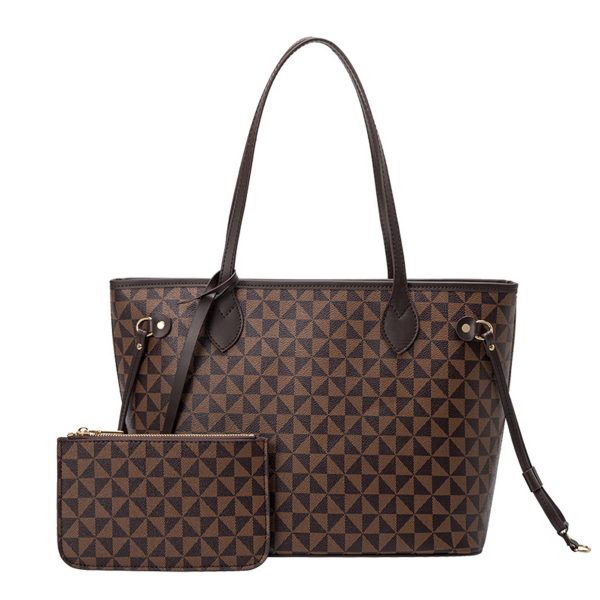 Pvc Check Waterproof Tote Bag For Women - Image 2