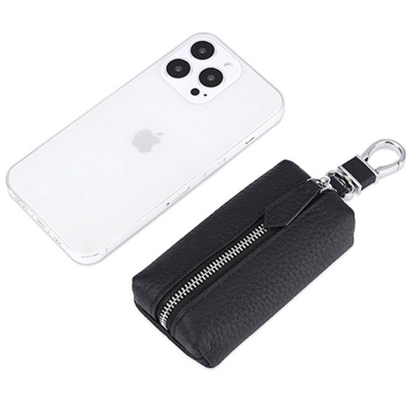 Genuine Leather Car Key Holder with Clip - Image 8