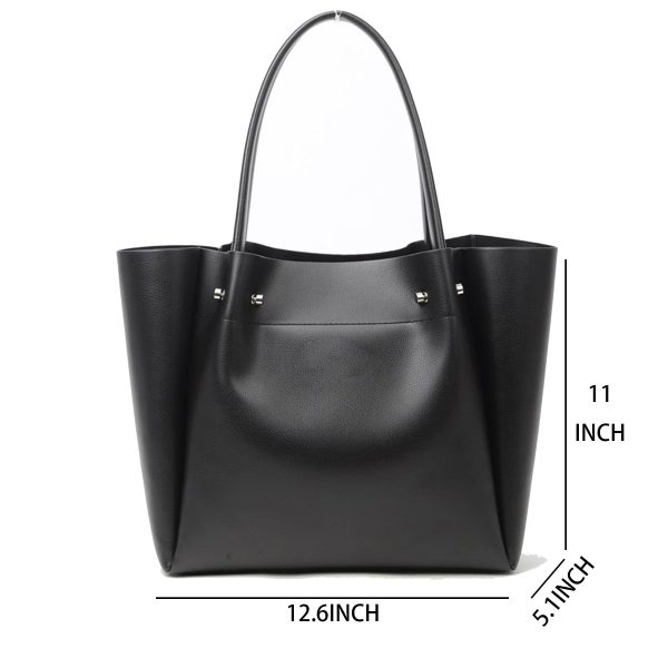 PU Large capacity shopping shoulder tote bag - Image 3