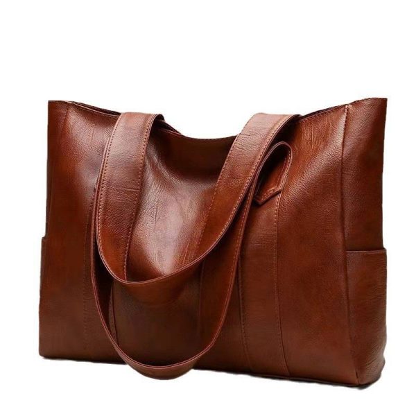 Large Capacity PU Leather Tote Bag - Image 2