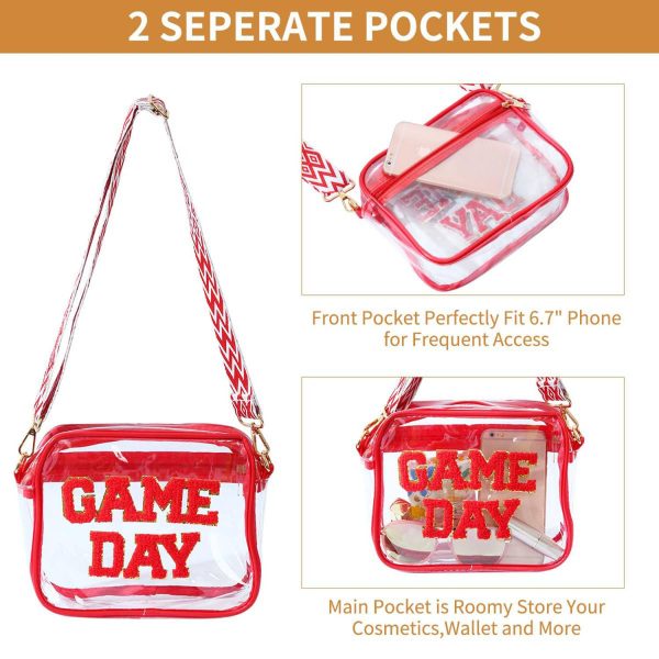 Portable Travel Transparent PVC Makeup Crossbody Bag - Image 6