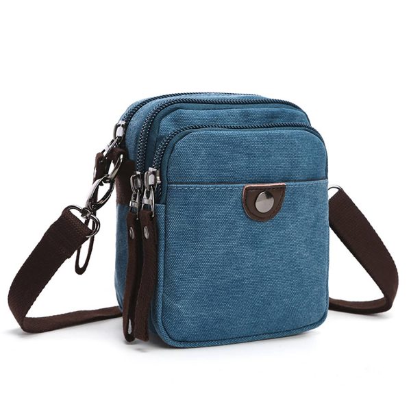 Canvas Crossbody Bag w/ Detachable Shoulder Strap - Image 5