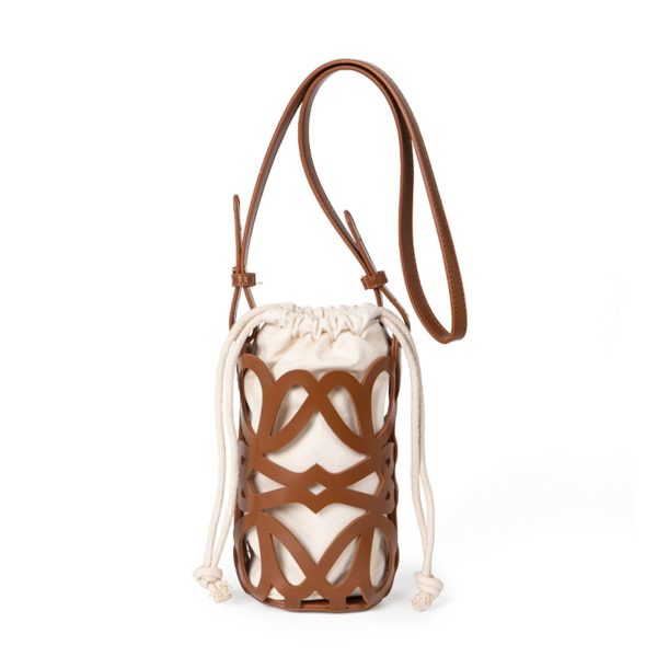 Canvas bucket Cross-body bag