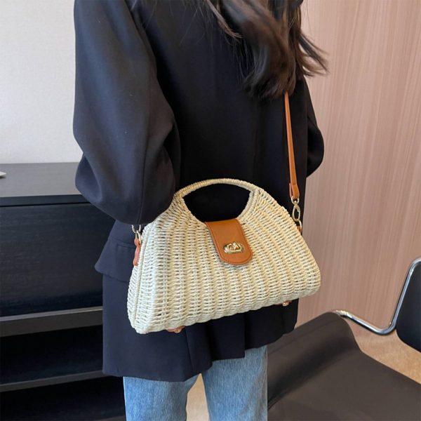 Straw Crossbody Bag for Women - Image 3
