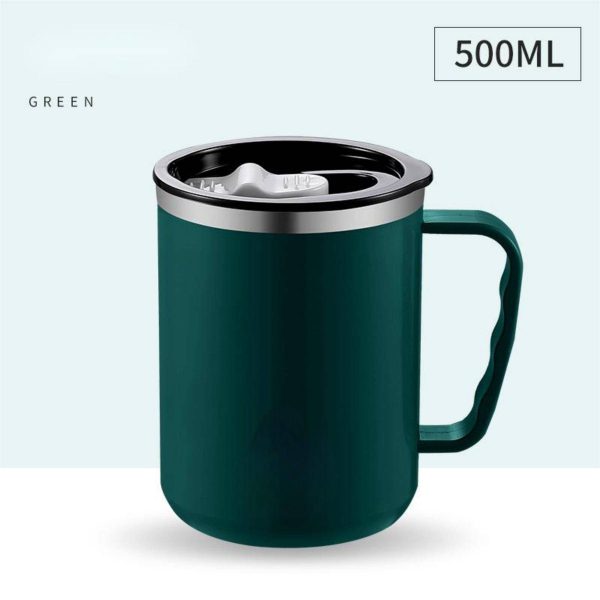 Double Stainless Steel Mug With Handle - Image 4