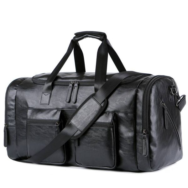 Pu Briefcase Men's Luggage Oversize Travel Duffel Bag - Image 2