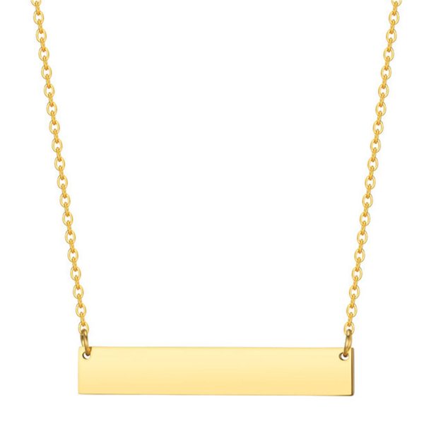 Steel Stainless Bar Necklace - Image 2