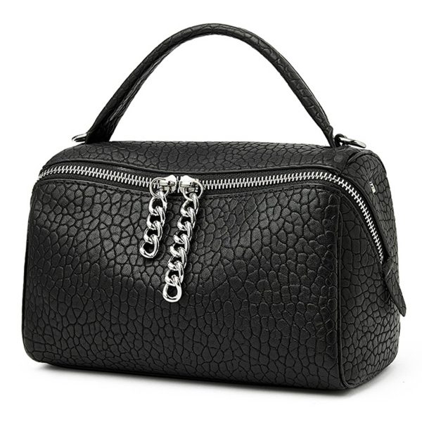 Genuine Leather zipper cross-body women's bag handbag - Image 2