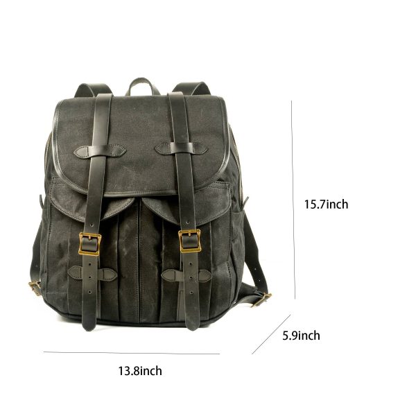 Hiking Backpack Oil Wax Canvas Men and Women - Image 5