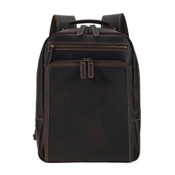 Genuine Vintage Leather Backpack For Men 15.6" Laptop Bag