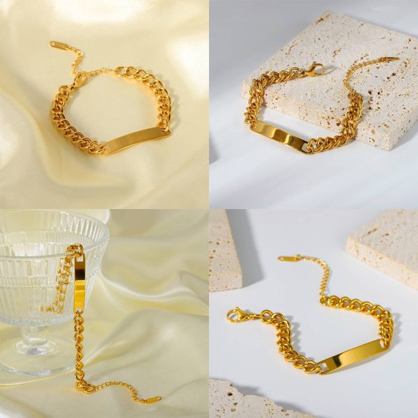 Stainless Steel Hip-hop style gold-plated bracelet - Image 2