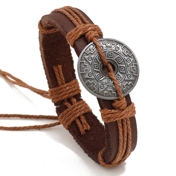 PU Braided alloy vintage bracelet - Image 4