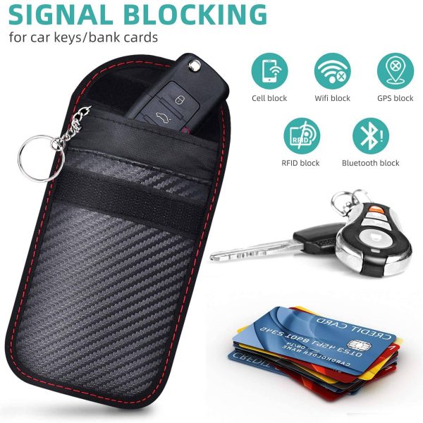Polyester Anti-magnetic anti-theft car key pouch