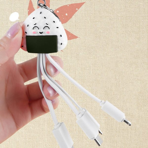 3 in 1 Cartoon Charging Cable Keychain - Image 3