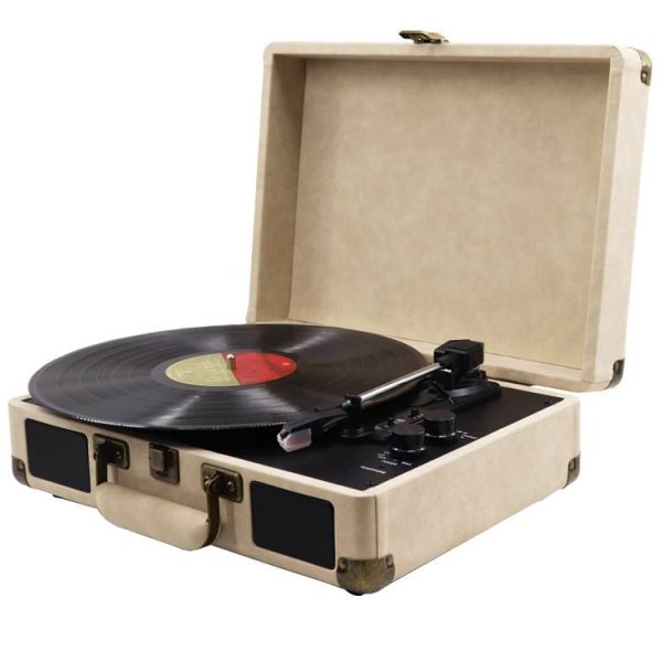 Blutooth in/out suitcase vinyl record player turntable - Image 4