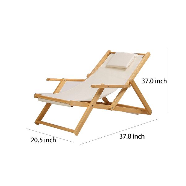 Home solid wood beach chair - Image 4