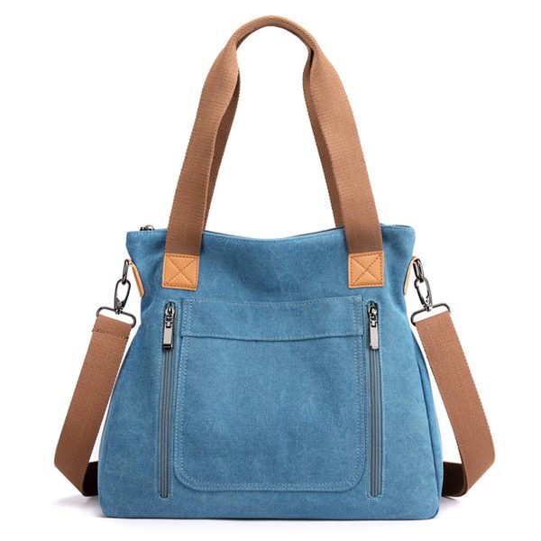 Canvas Multi-pocket Tote Bag - Image 3