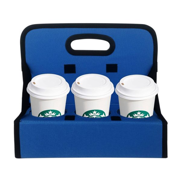 Foldable Portable 6-Slot Polyester Drink Holder