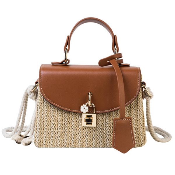 Jute/Burlap Straw Fashion Rattan Shoulder Cross-body bag