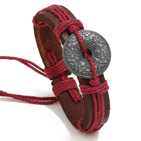 PU Braided alloy vintage bracelet - Image 3