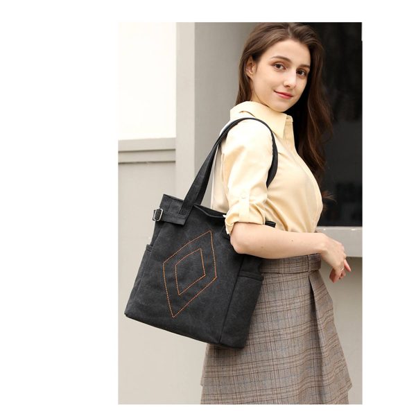 Large Capacity Canvas Shoulder Tote Bag for women - Image 6