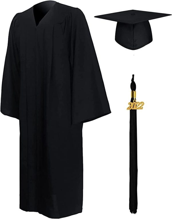 GradSeason Matte Graduation Gown Cap Tassel Set 2025