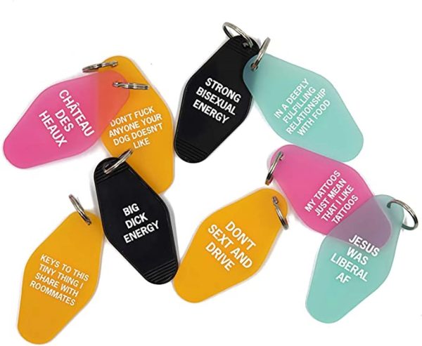 Translucent Vintage Style Motel Keychain Key Tag - Image 4