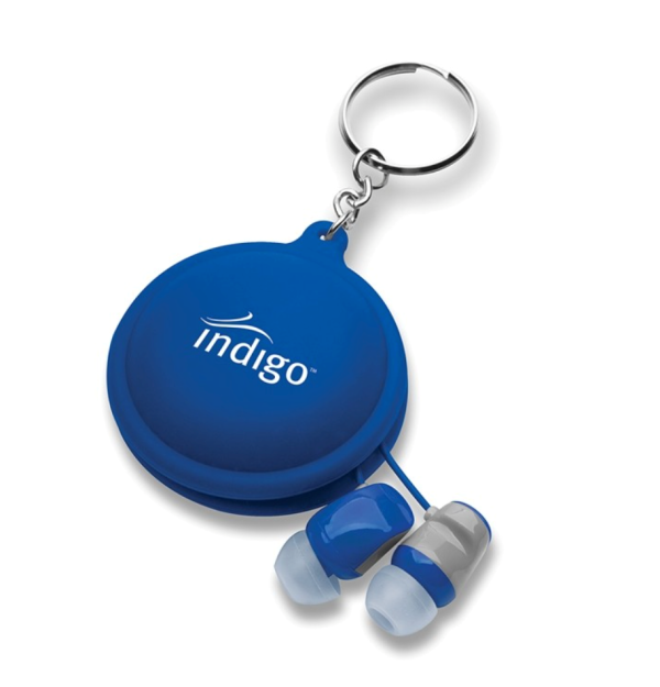 Silicon key chain earbuds case