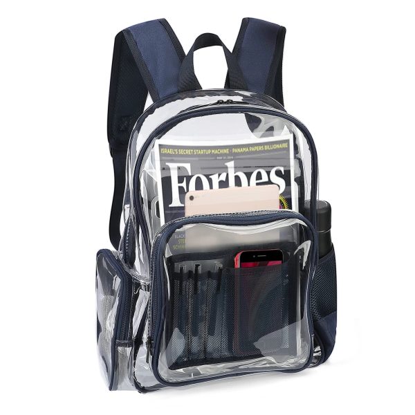 See Through Backpacks Transparent Clear Heavy-Duty Bookbag - Image 3