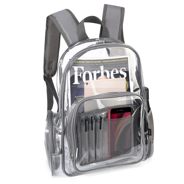 See Through Backpacks Transparent Clear Heavy-Duty Bookbag - Image 4