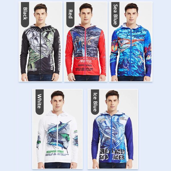 Long Sleeve Sun Protection Upf 51+ Moisture Wicking T-Shirts - Image 3