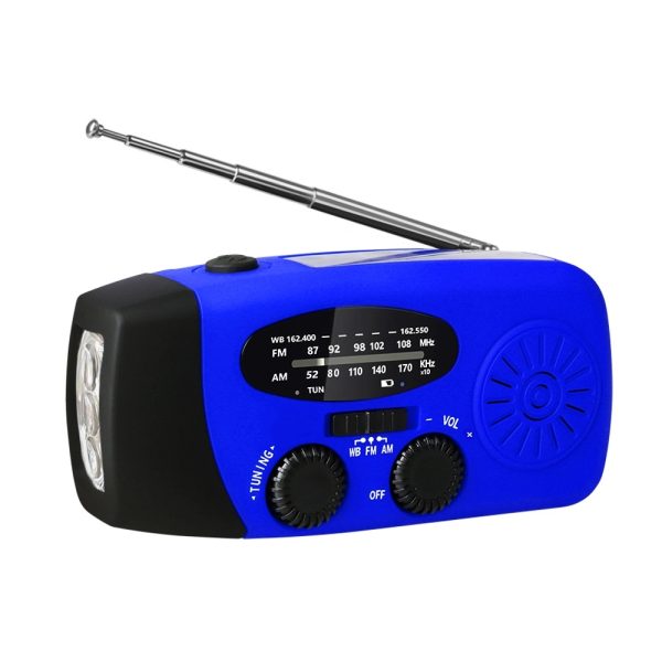 Portable Outdoor Hand Crank Self Powered Solar Weather Radio