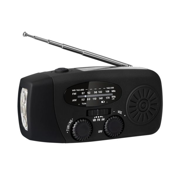 Portable Outdoor Hand Crank Self Powered Solar Weather Radio - Image 4