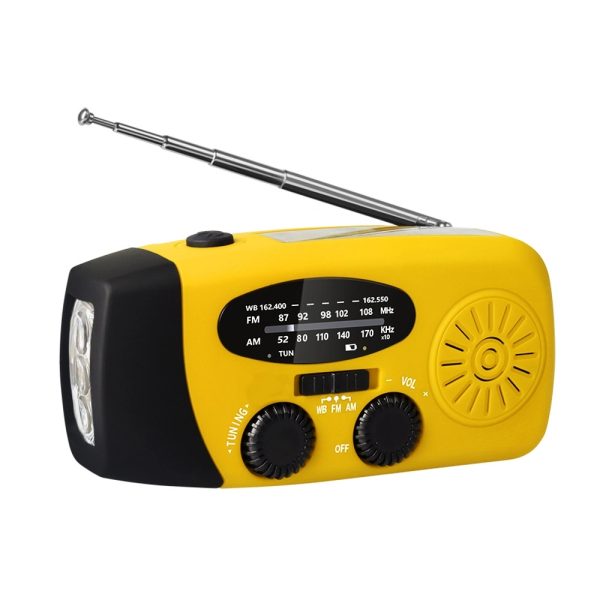 Portable Outdoor Hand Crank Self Powered Solar Weather Radio - Image 5