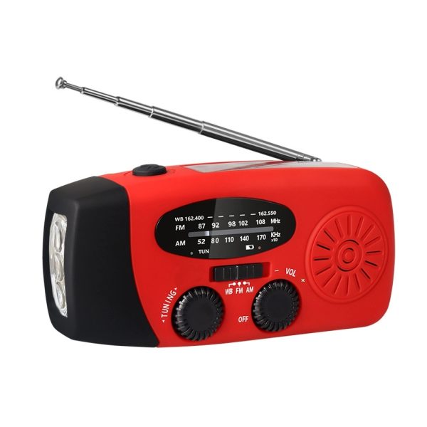 Portable Outdoor Hand Crank Self Powered Solar Weather Radio - Image 6