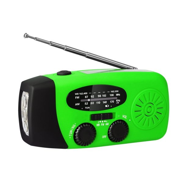 Portable Outdoor Hand Crank Self Powered Solar Weather Radio - Image 2