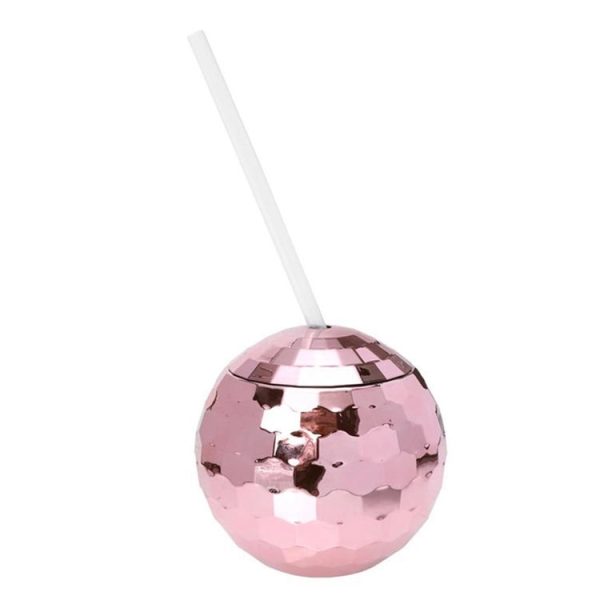 Disco Ball Lid And Straw 20 Ounce Glitter Cocktail Cup - Image 3
