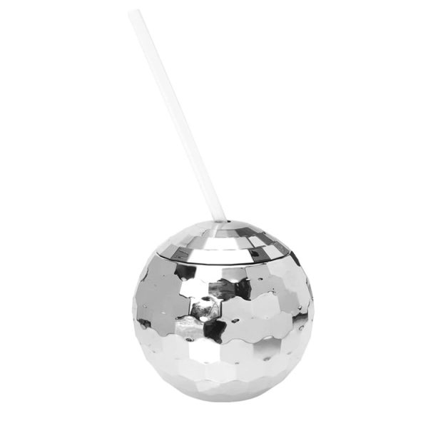 Disco Ball Lid And Straw 20 Ounce Glitter Cocktail Cup - Image 2
