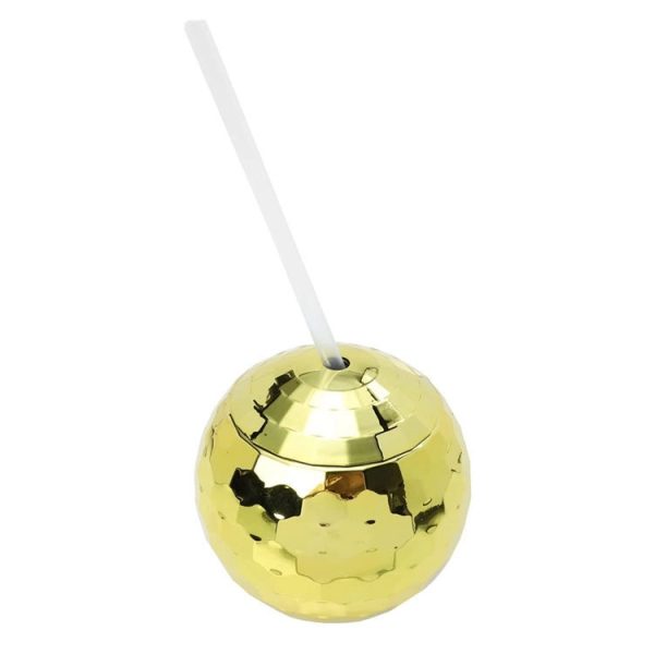 Disco Ball Lid And Straw 20 Ounce Glitter Cocktail Cup