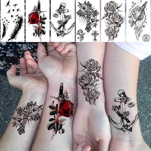 3D Forearm Half Sleeve Temporary Tattoos - Image 2