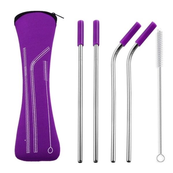 Reusable Stainless Steel Straw With Removable Silicone Tips - Image 3