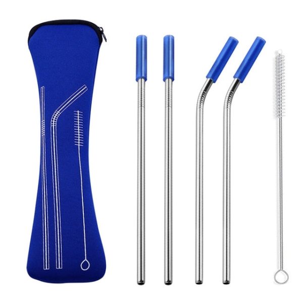 Reusable Stainless Steel Straw With Removable Silicone Tips - Image 4